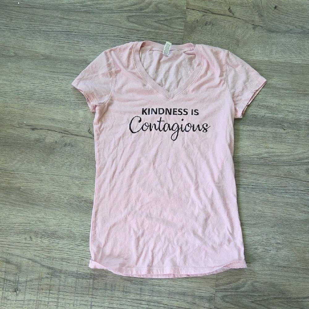 Bella Canvas Pink V Neck T Shirt